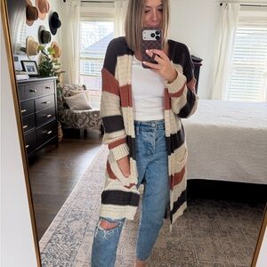 Knox Rose Multicolor Striped Cardigan